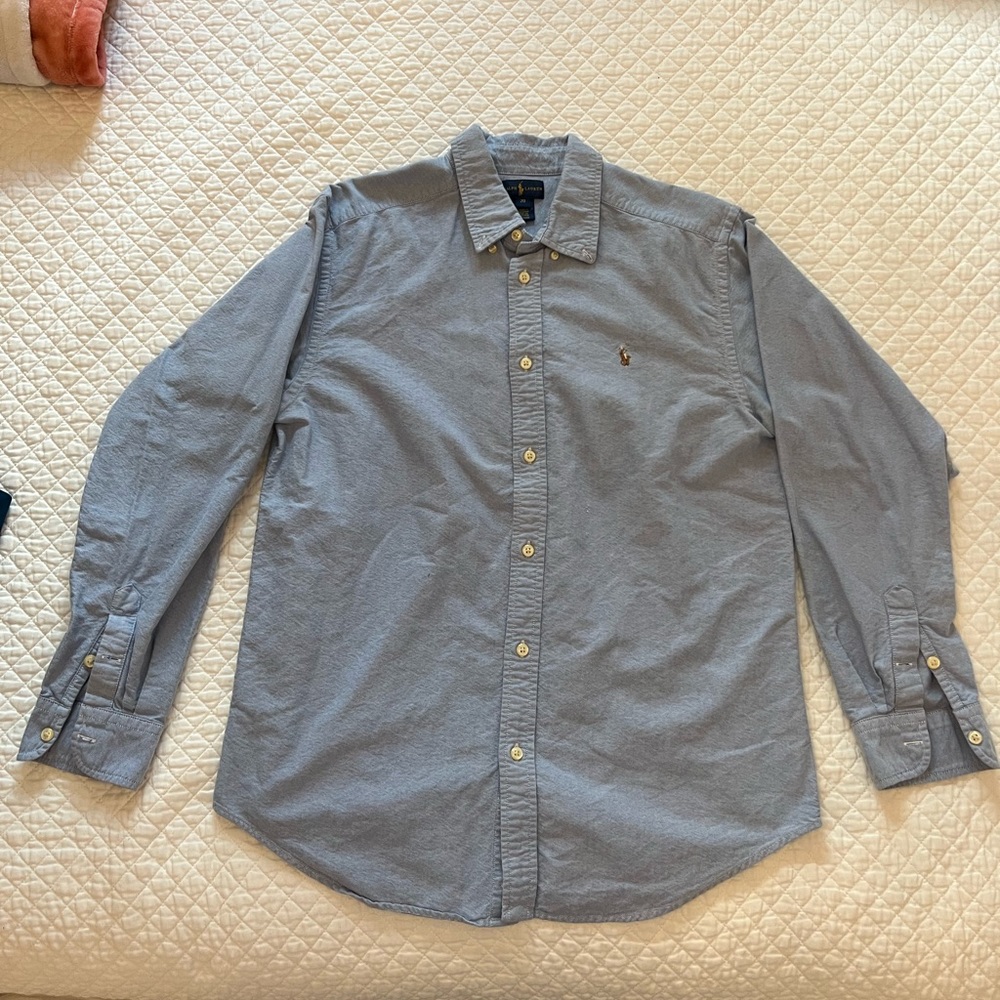Blue Oxford Polo by Ralph Lauren Button Down Shirt